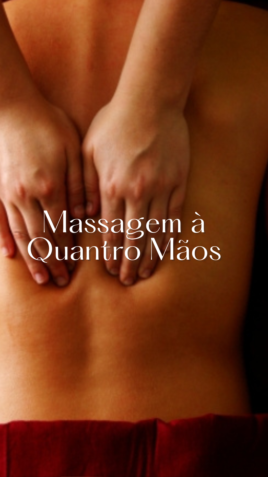 Duas terapeutas, um só objetivo: o seu relaxamento completo. Nesta técnica única, a sincronia das mãos cria uma experiência intensificada, perfeita para quem busca algo diferente e profundamente restaurador.